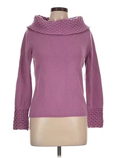 Pre-owned Dana Buchman Wool Pullover Sweater In Purple