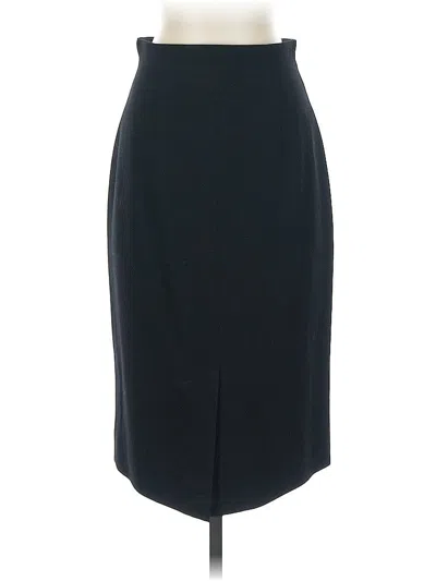 Pre-owned Dana Buchman Wool Skirt In Black