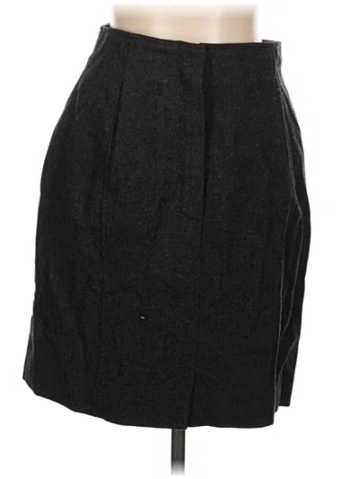Pre-owned Dana Buchman Wool Skirt In Black