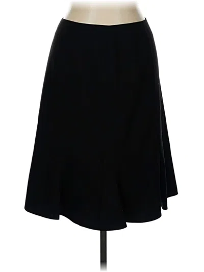 Pre-owned Dana Buchman Wool Skirt In Black