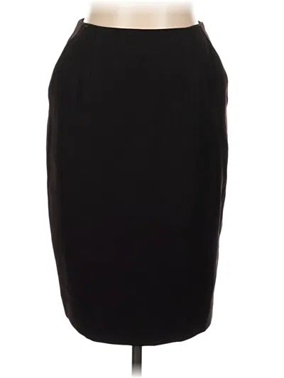 Pre-owned Dana Buchman Wool Skirt In Black