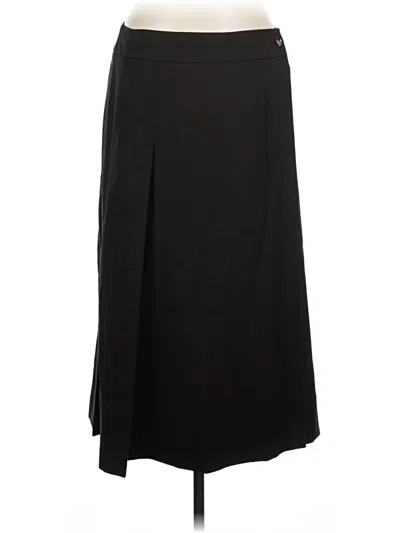 Pre-owned Dana Buchman Wool Skirt In Black