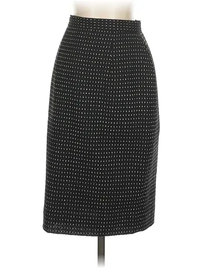 Pre-owned Dana Buchman Wool Skirt In Black