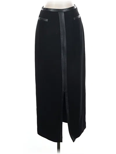 Pre-owned Dana Buchman Wool Skirt In Black