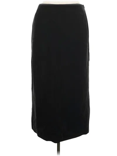 Pre-owned Dana Buchman Wool Skirt In Black