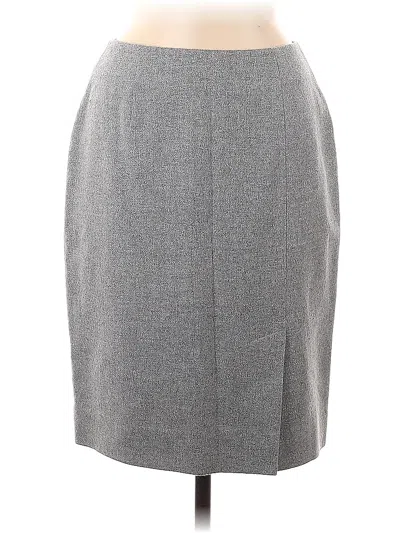 Pre-owned Dana Buchman Wool Skirt In Gray