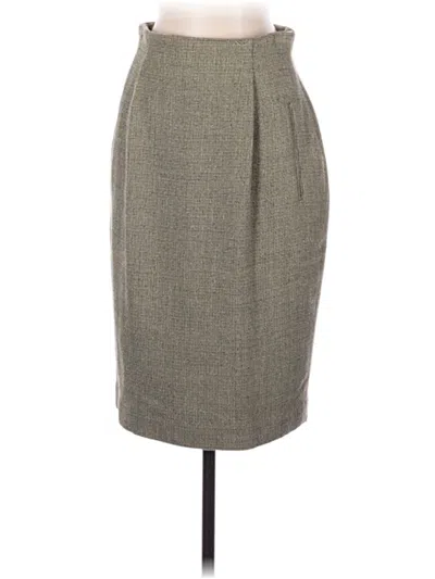 Pre-owned Dana Buchman Wool Skirt In Gray