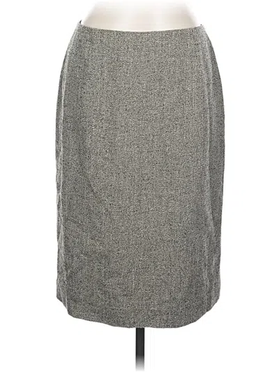 Pre-owned Dana Buchman Wool Skirt In Gray