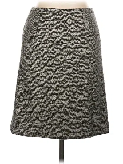 Pre-owned Dana Buchman Wool Skirt In Gray