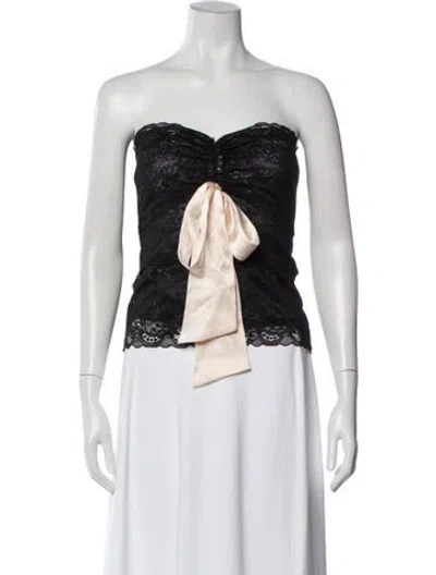 Pre-owned Dana Foley Nyc Lace Lace Pattern Top In White