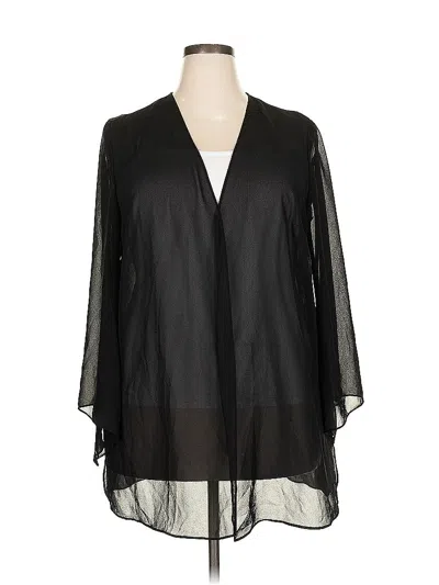 Pre-owned Dana Kay 3/4 Sleeve Blouse In Black