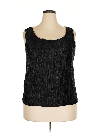 Pre-owned Dana Kay Sleeveless Blouse In Black