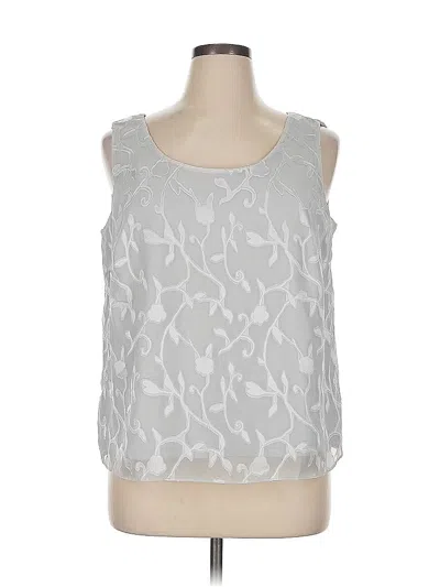 Pre-owned Dana Kay Sleeveless Blouse In Silver