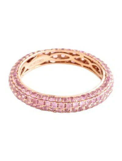 Pre-owned Dana Rebecca Designs 14k 2.22ctw Pink Sapphire Eternity Band In Multi