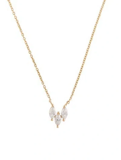 Pre-owned Dana Rebecca Designs 14k Diamond Alexa Jordyn Trio Pendant Necklace, 18" In Multi