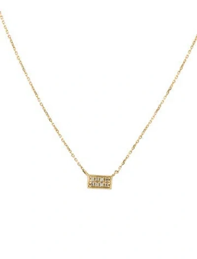 Pre-owned Dana Rebecca Designs 14k Diamond Bar Pendant Necklace, 18.25" In Multi