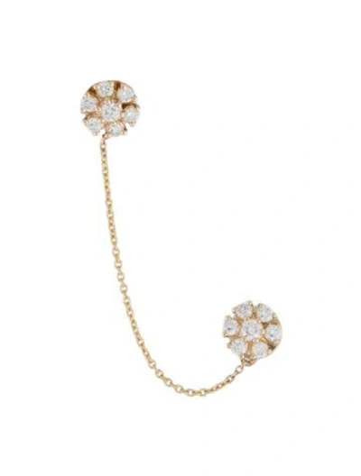 Pre-owned Dana Rebecca Designs 14k Diamond Ear Climber Single Earring In Gold