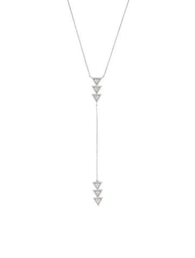 Pre-owned Dana Rebecca Designs 14k Diamond Emily Sarah Triangle 'y' Necklace, 20" In Multicolor