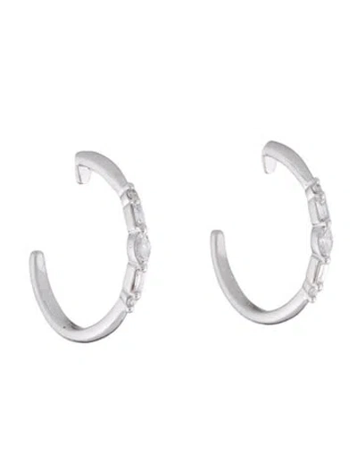 Pre-owned Dana Rebecca Designs 14k Diamond Hoop Earrings In Multi