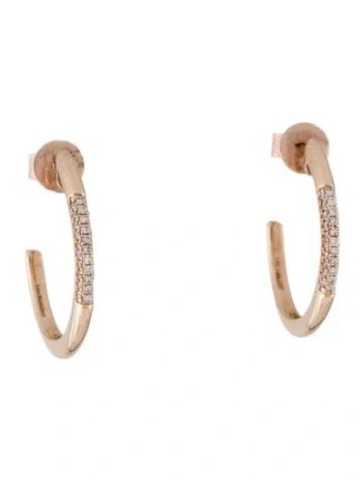 Pre-owned Dana Rebecca Designs 14k Diamond Hoop Earrings In Multicolor