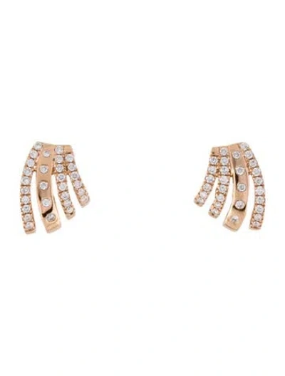 Pre-owned Dana Rebecca Designs 14k Diamond Huggie Earrings In Multi