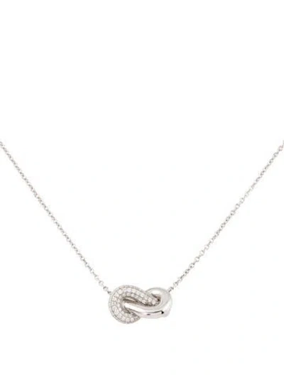 Pre-owned Dana Rebecca Designs 14k Diamond Knot Pendant Necklace, 18" In Multi