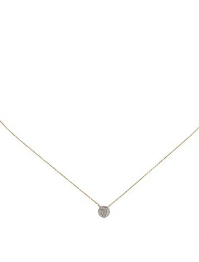 Pre-owned Dana Rebecca Designs 14k Diamond Lauren Joy Mini Disc Pendant Necklace, 16.5" In Multi