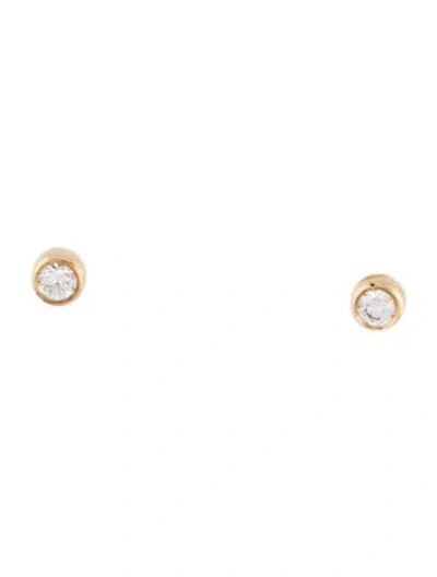 Pre-owned Dana Rebecca Designs 14k Diamond Lulu Jack Bezel Stud Earrings In Multicolor