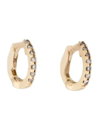 Pre-owned Dana Rebecca Designs 14k Diamond Mini Huggies In Multi