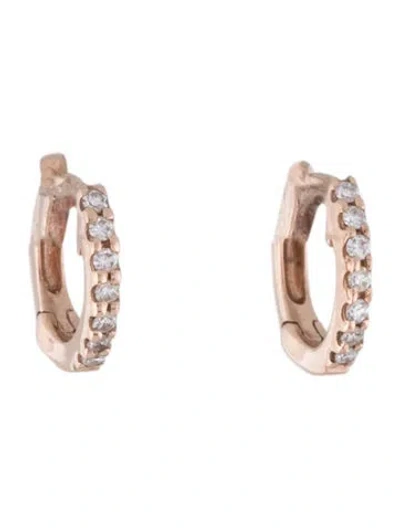 Pre-owned Dana Rebecca Designs 14k Diamond Mini Huggies In Multicolor