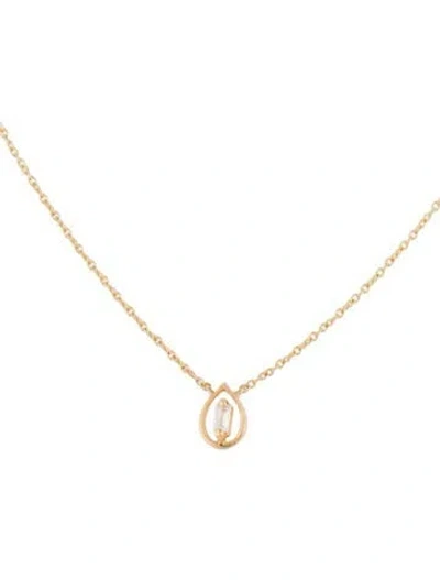 Pre-owned Dana Rebecca Designs 14k Diamond Pendant Necklace, 18" In Multicolor