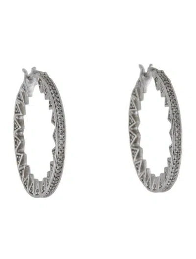 Pre-owned Dana Rebecca Designs 14k Diamond Spike Hoop Earrings In Multi