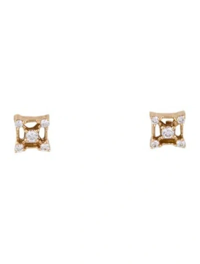 Pre-owned Dana Rebecca Designs 14k Diamond Stud Earrings In Multi