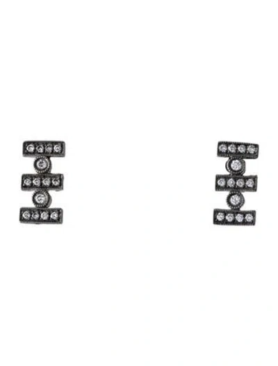 Pre-owned Dana Rebecca Designs 14k Diamond Stud Earrings In Multi
