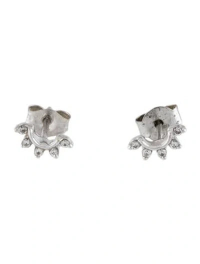 Pre-owned Dana Rebecca Designs 14k Diamond Stud Earrings In Multicolor