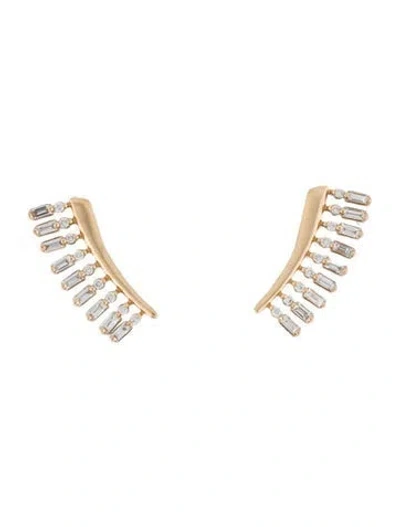 Pre-owned Dana Rebecca Designs 14k Diamond Stud Lobe Earrings In Multi
