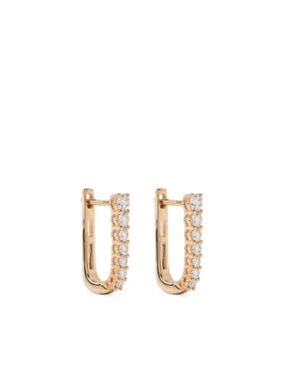 DANA REBECCA DESIGNS 14K GOLD AVA BEA GRADUATING DIAMOND HOOP EARRINGS