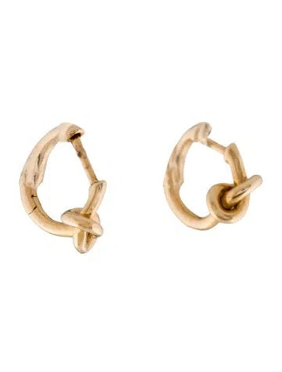Pre-owned Dana Rebecca Designs 14k Nana Bernice Knot Huggies In Multi