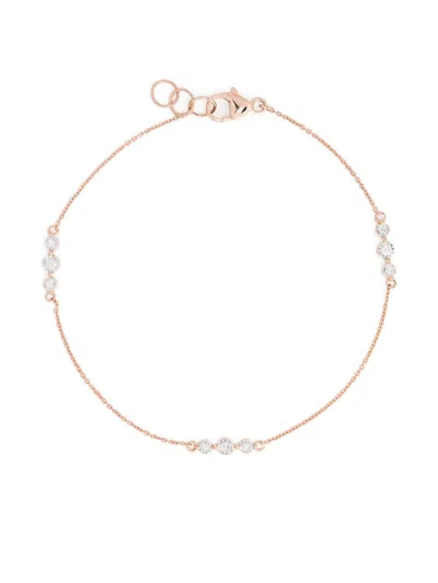 Dana Rebecca Designs 14kt Rose Gold Ava Bea Trio Diamond Bracelet In Pink