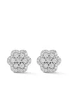 Dana Rebecca Designs 14k White Gold Ava Bea Flower Diamond Earrings In Silver