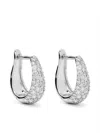 DANA REBECCA DESIGNS 14K WHITE GOLD DRD LARGE DIAMOND HOOP EARRINGS