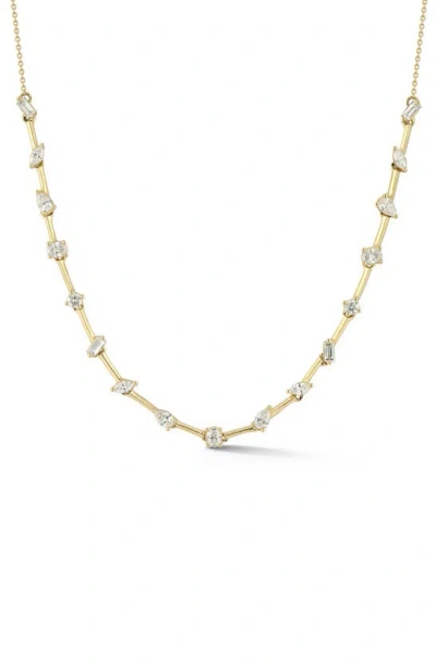 Dana Rebecca Designs Alexa Jordyn Multi-shape Diamond Tennis Necklace In Yellow Gold