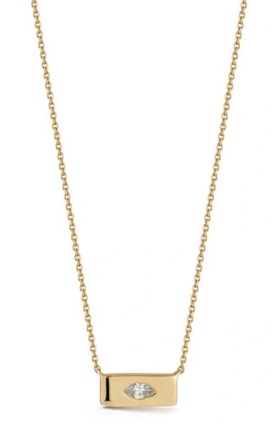 Dana Rebecca Designs Alexa Jordy Marquise Diamond Bar Pendant Necklace In Yellow Gold/diamond