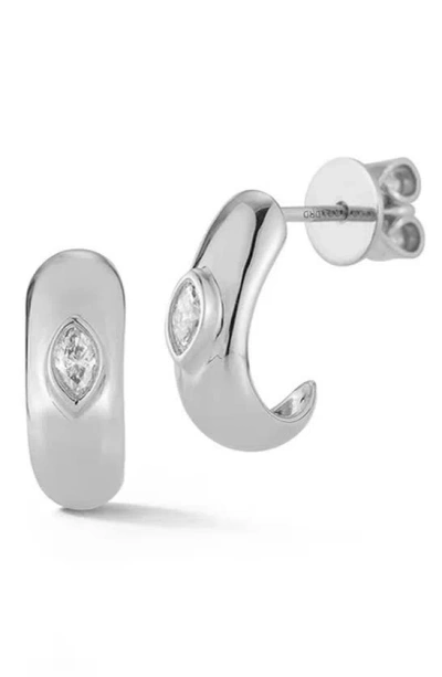 Dana Rebecca Designs Alexa Jordyn Diamond Hoop Earrings In White Gold/ Diamond
