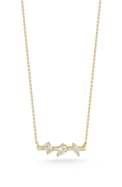 Dana Rebecca Designs Alexa Jordyn Multi-shape Diamond Bar Necklace In Yellow Gold
