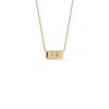 Dana Rebecca Designs Alexa Jordyn Mini Inlay Gold Bar Necklace In Yellow Gold