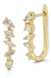 DANA REBECCA DESIGNS ALEXA JORDYN MIXED DIAMOND U-HOOP EARRINGS