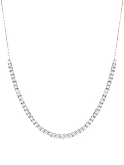 Dana Rebecca Designs Ava Bea Diamond Tennis Necklace In Silver