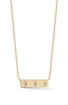 Dana Rebecca Designs Cynthia Rose Starburst Minibar Necklace In Yellow Gold