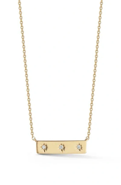 Dana Rebecca Designs Cynthia Rose Starburst Minibar Necklace In Yellow Gold